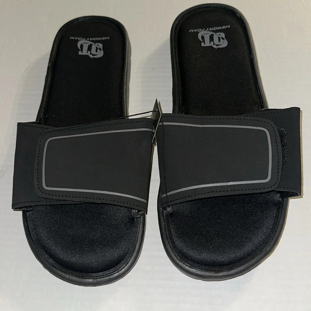 Men’s Revolution Slide Sandals Size Large 11/12‎ Memory Foam NEW